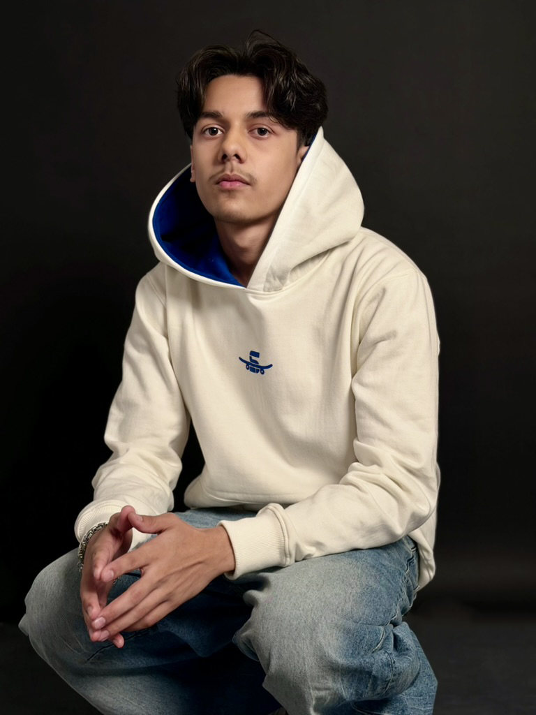 Dual tone blue hoodie