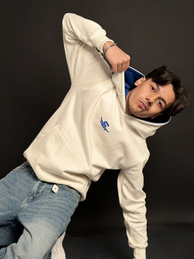 Dual tone blue hoodie