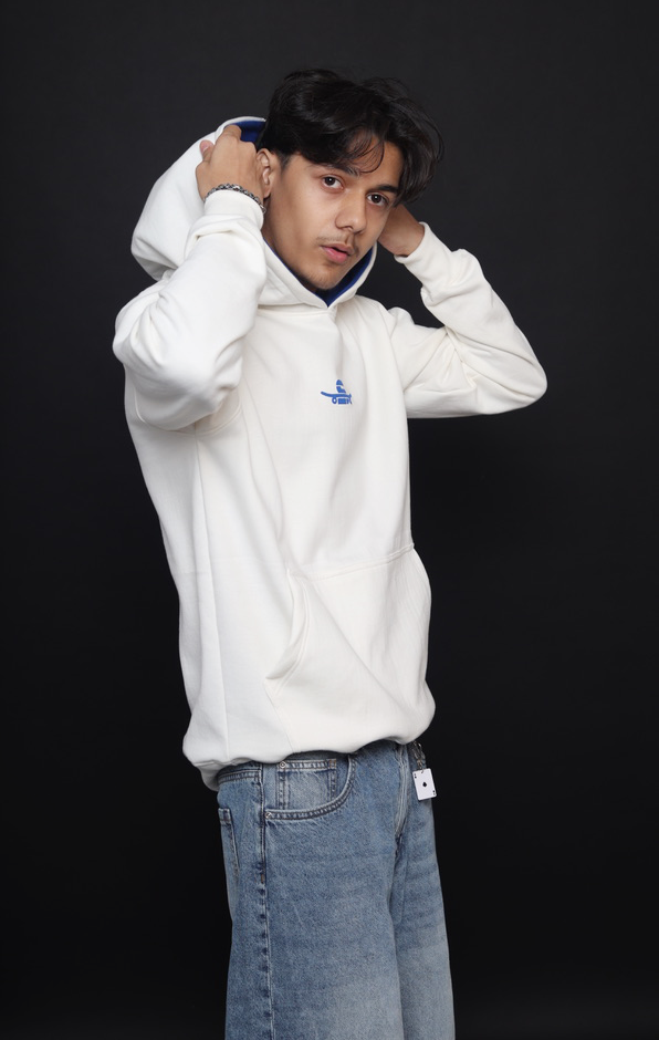 Dual tone blue hoodie