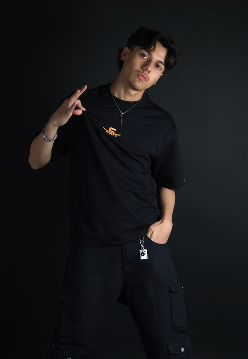 Black Flame angel tee