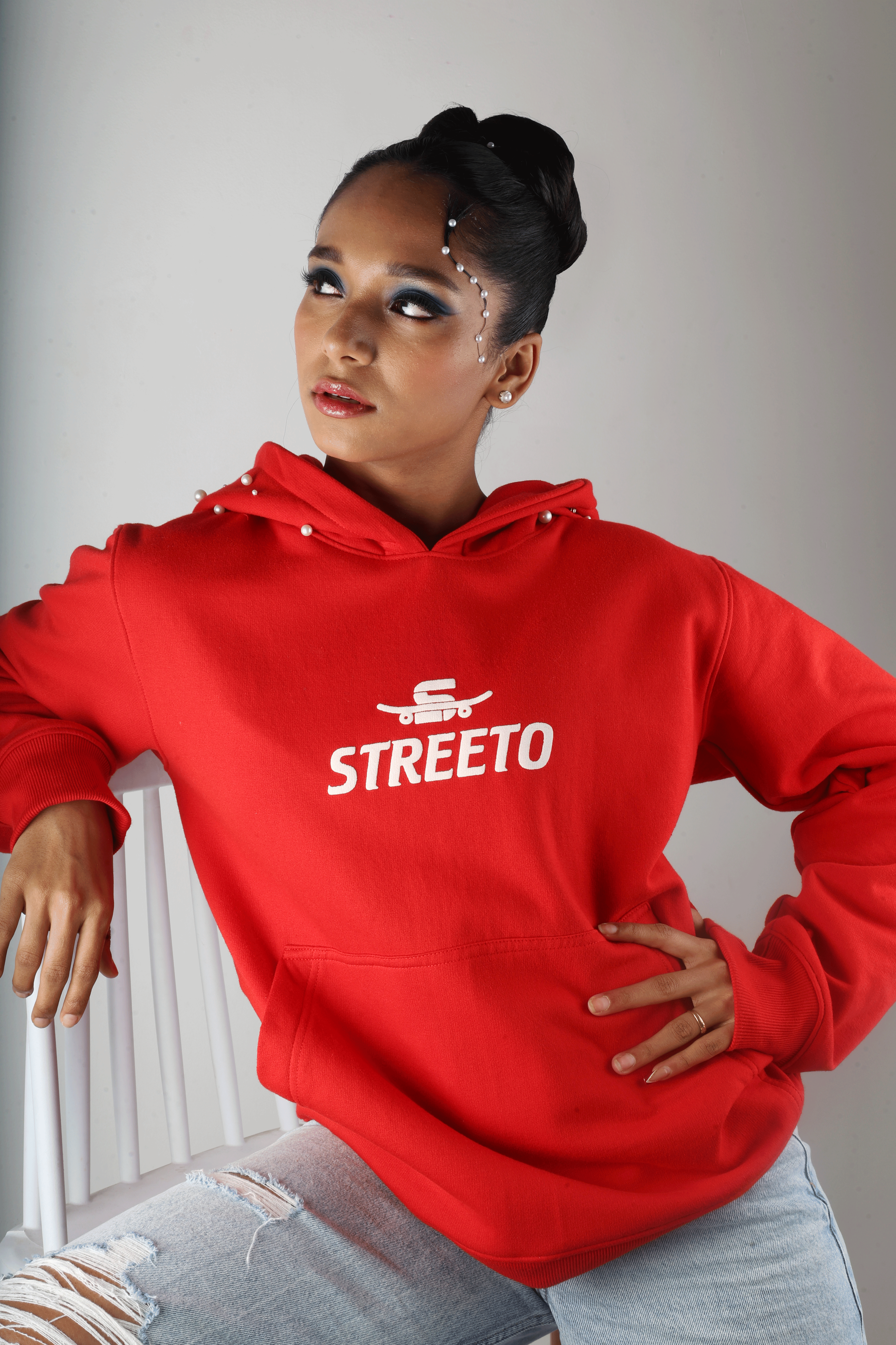 Riot red pearl hoodie