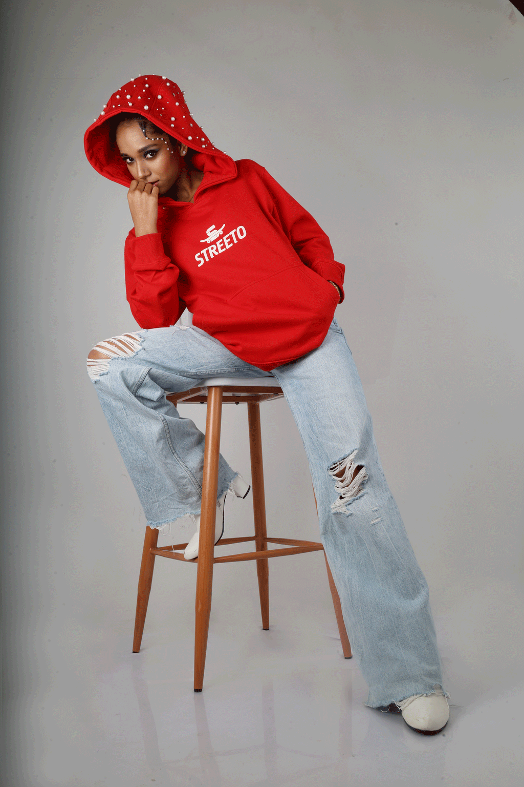 Riot red pearl hoodie