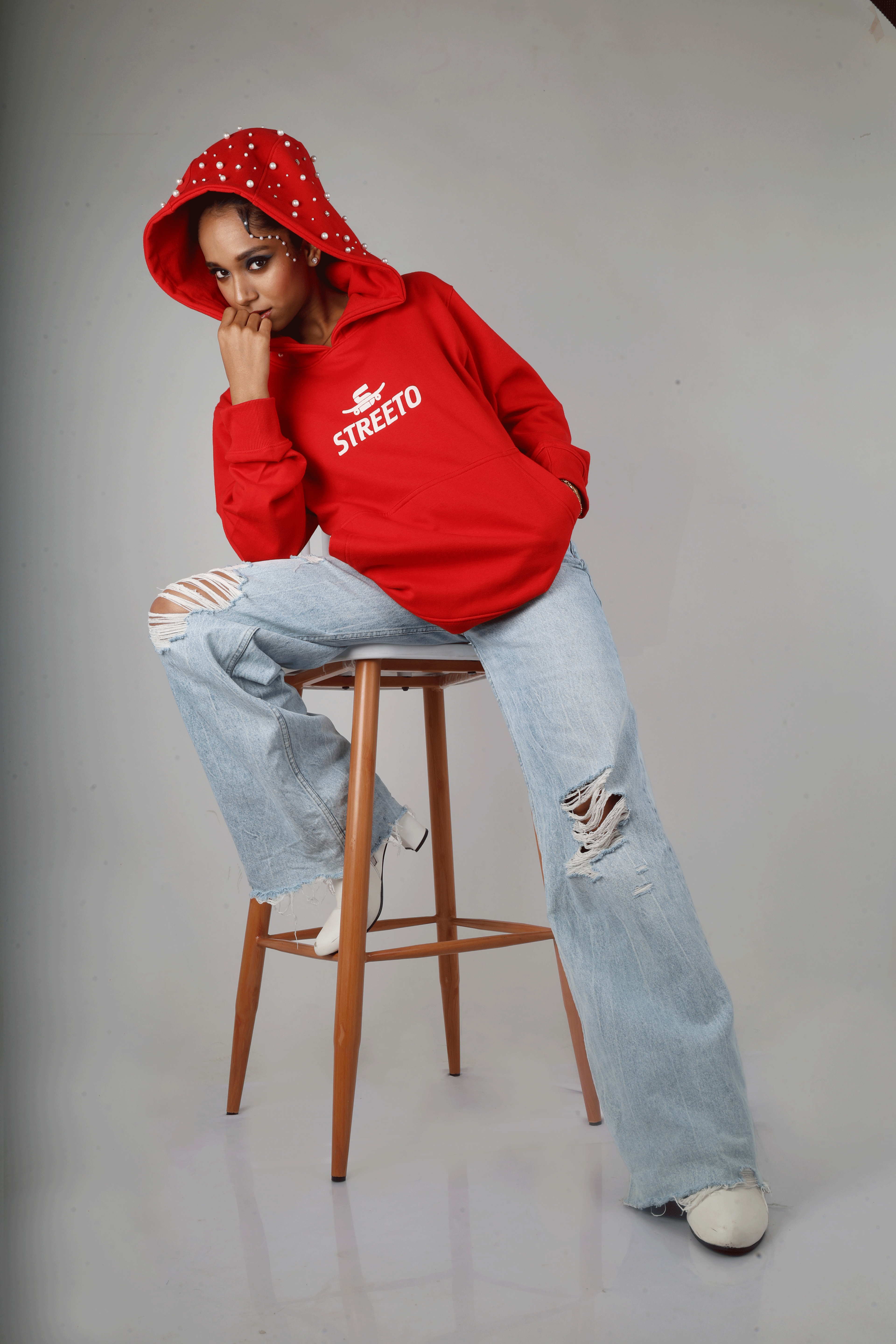 Riot red pearl hoodie