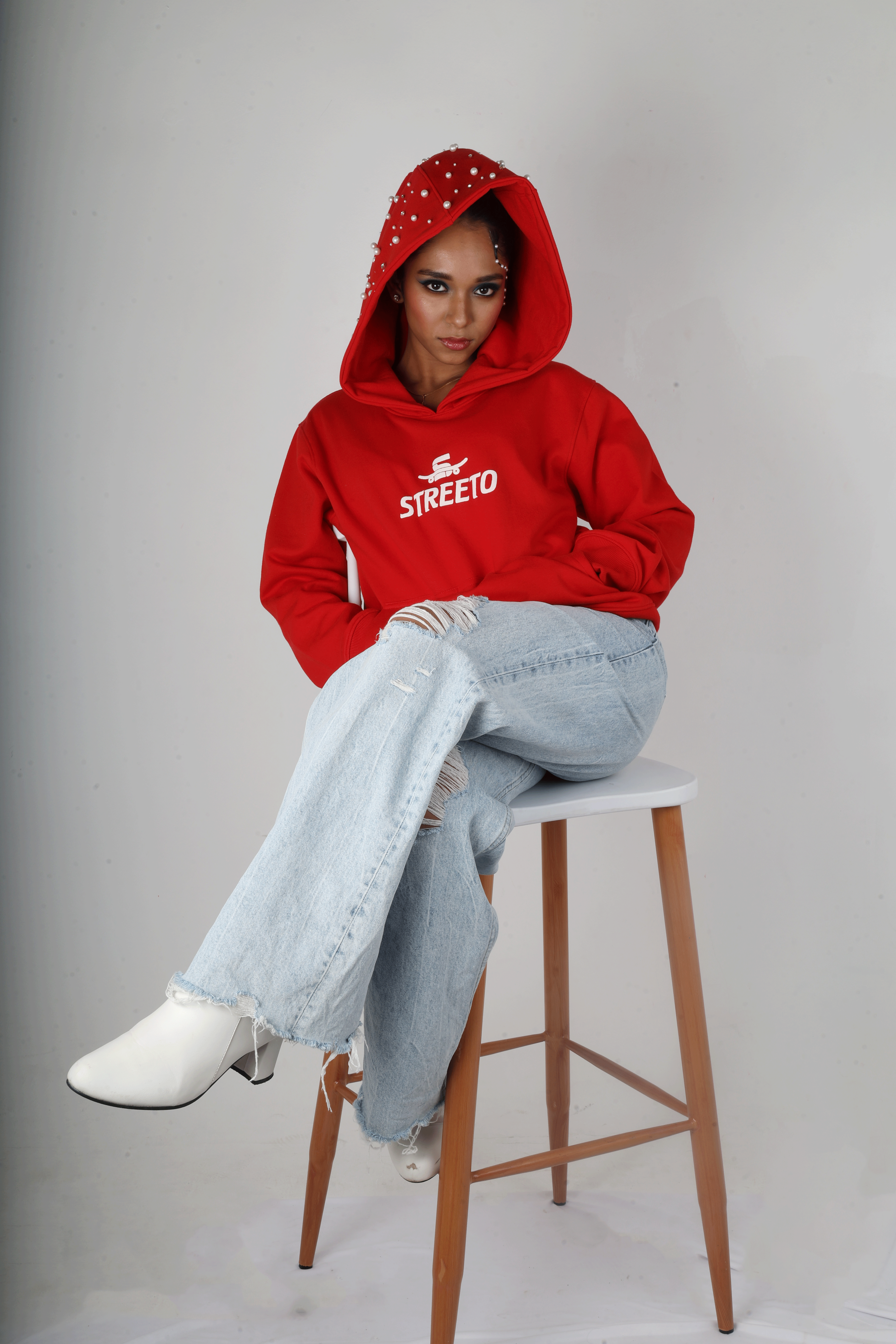 Riot red pearl hoodie